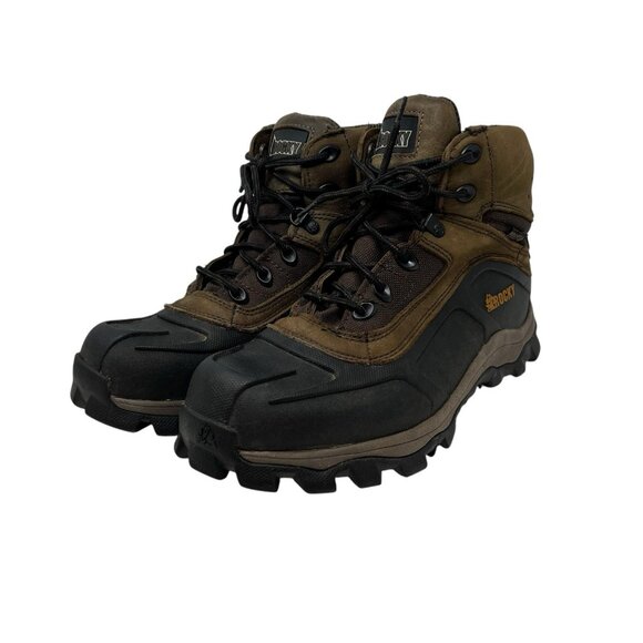 Rocky Men's 9.5 W 6" Mid Outdoor Brown Leather Work Hunting Hiking Rugged Boots - Picture 1 of 10